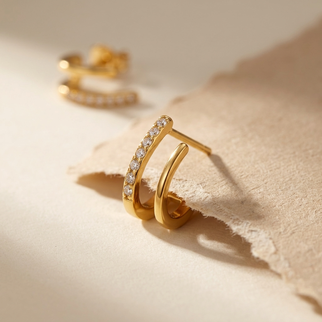 Josephine Gold & Crystal Claw Earrings