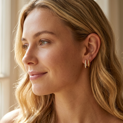 Josephine Gold & Crystal Claw Earrings