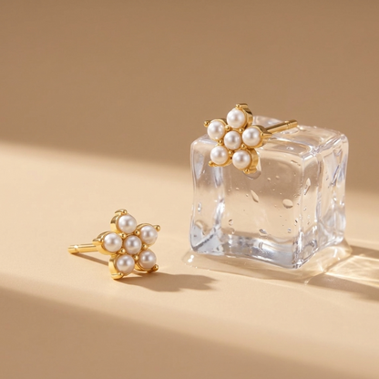 Charlotte Pearl Bloom Stud Earrings