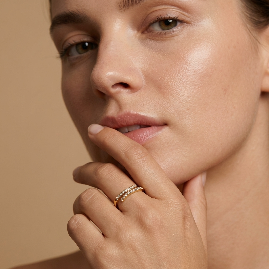 Adelaide Gold & Crystal Wrap Ring
