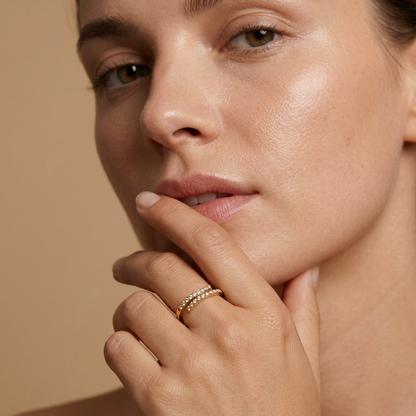 Adelaide Gold & Crystal Wrap Ring