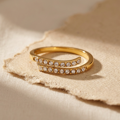 Adelaide Gold & Crystal Wrap Ring