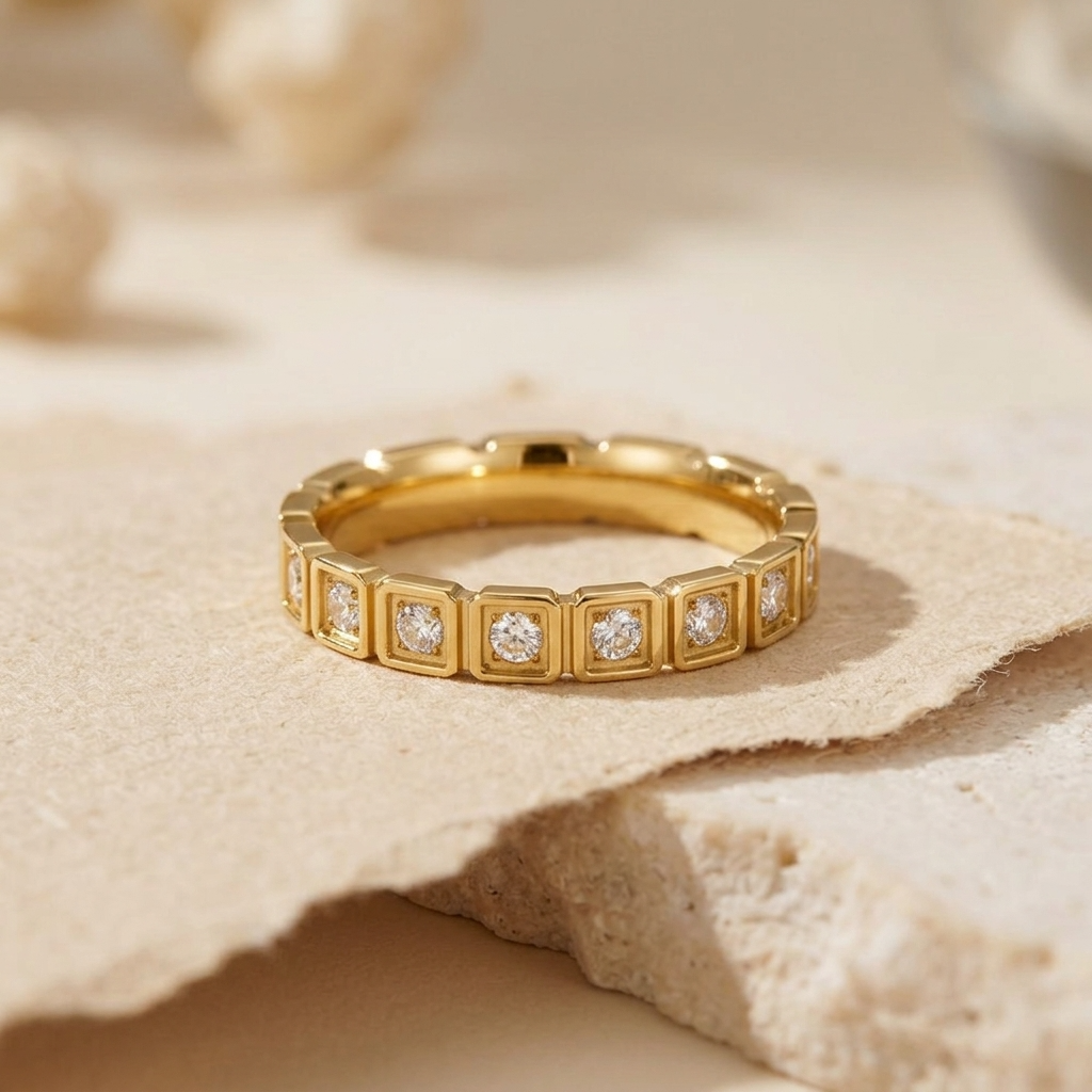 Isabella Gold Crystal Ring
