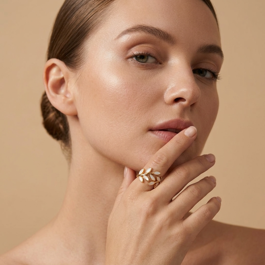 Anne Gold Leaf Ring