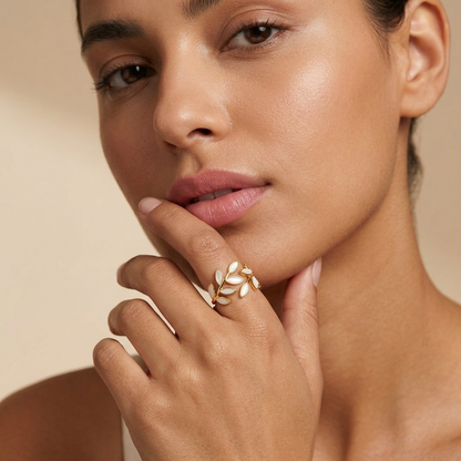 Anne Gold Leaf Ring
