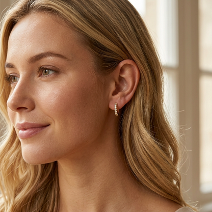 Molly Diamond Huggie Earrings