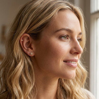 Charlotte Pearl Bloom Stud Earrings