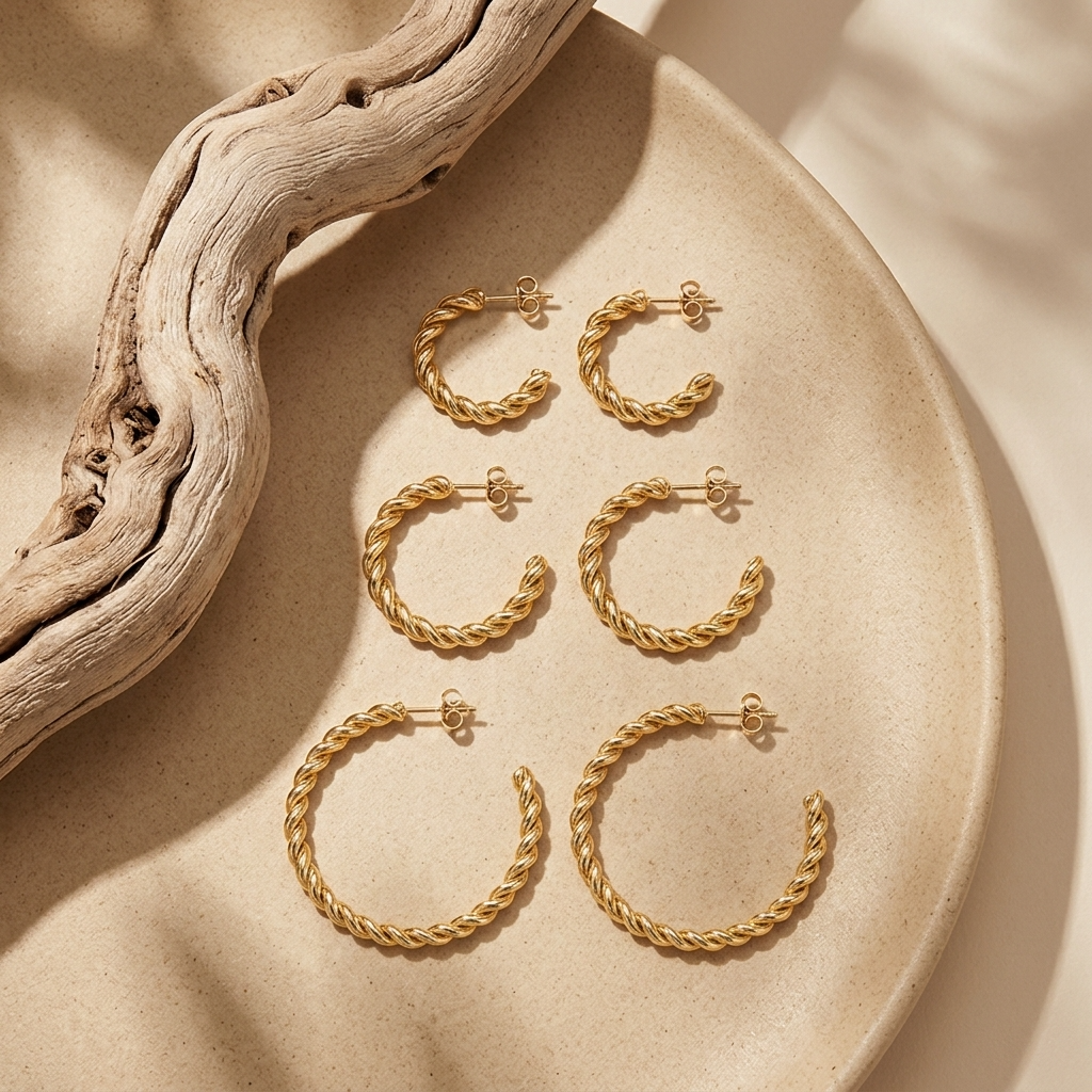 Sophie Twisted Hoop Earrings