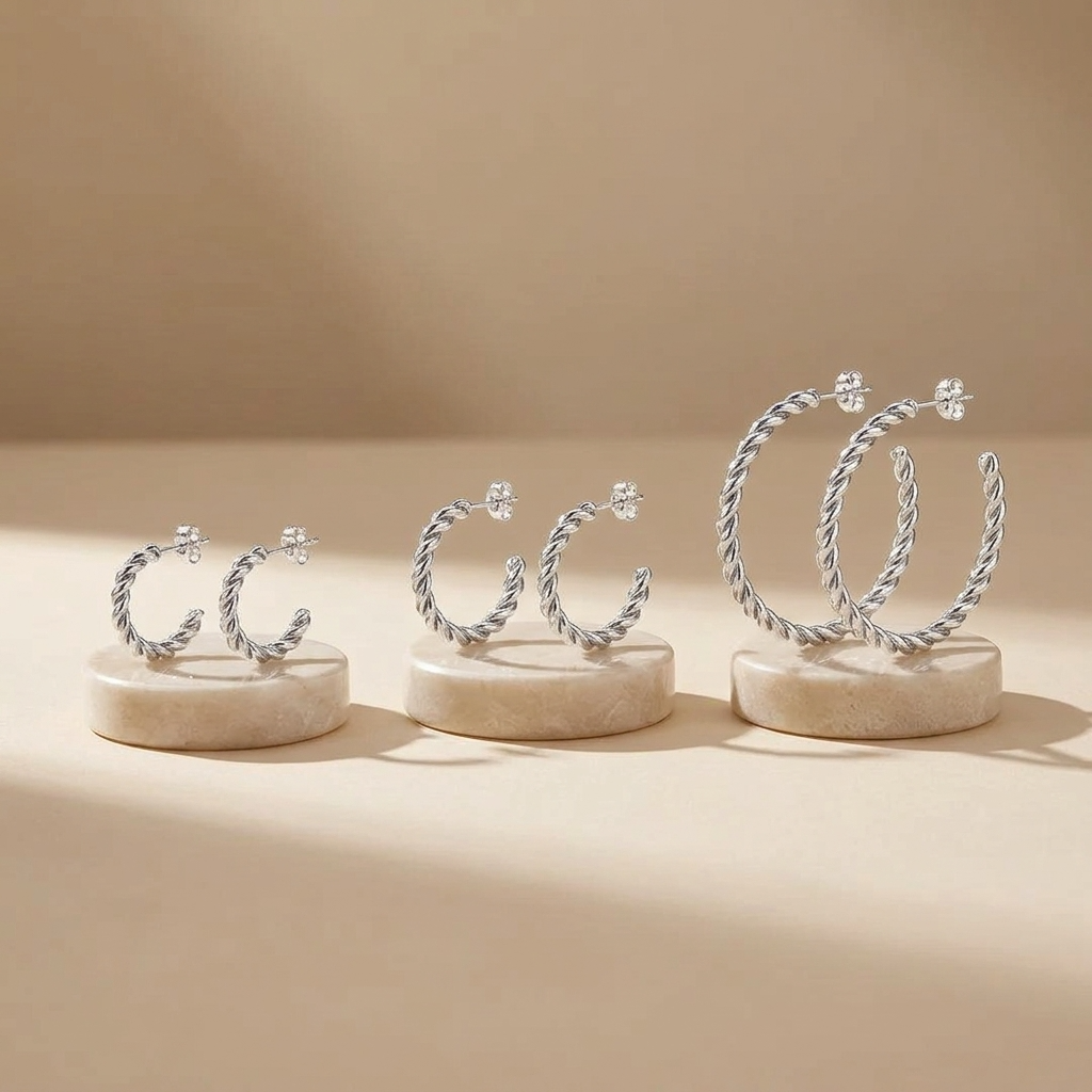 Sophie Twisted Hoop Earrings