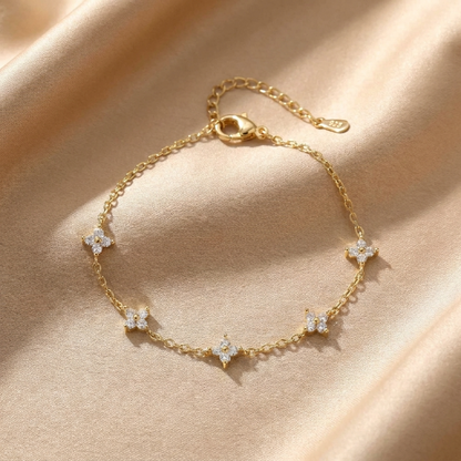 Eleanor Crystal Flower Bracelet