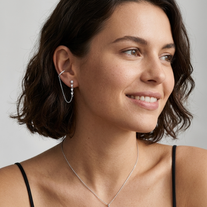 Eleonore Chain Cuff Earrings