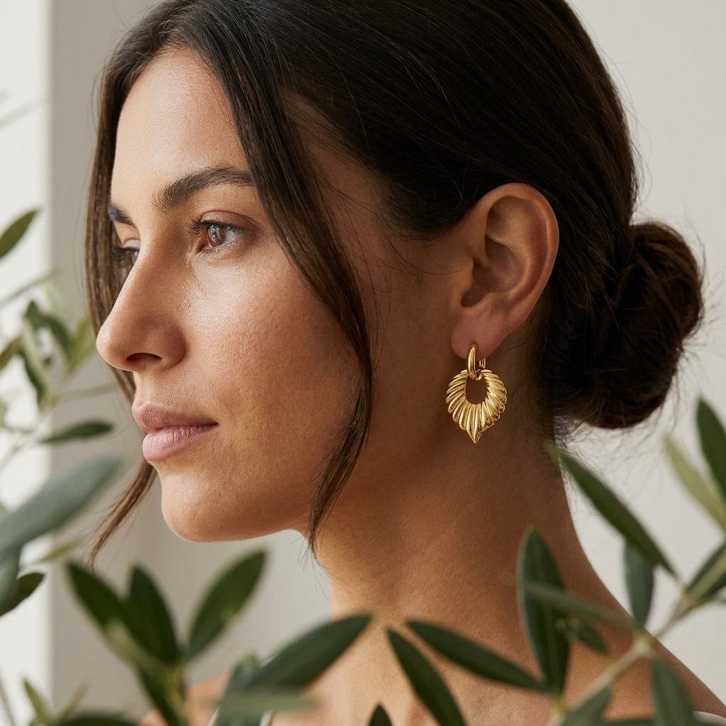 Isla Leaf Drop Earrings