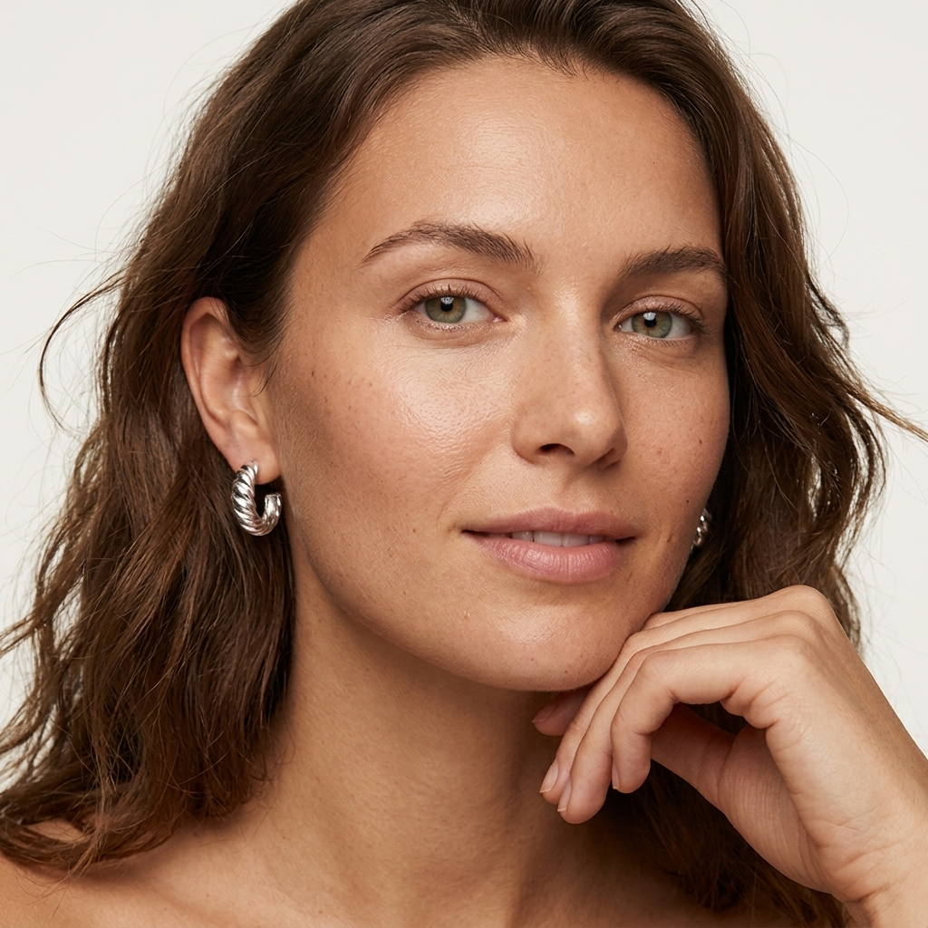Ruby Curve Hoop Earrings
