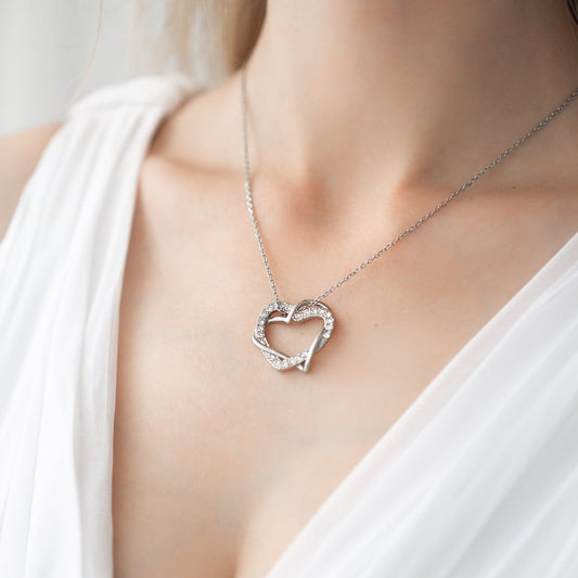 Eleni Crystal Heart Necklace