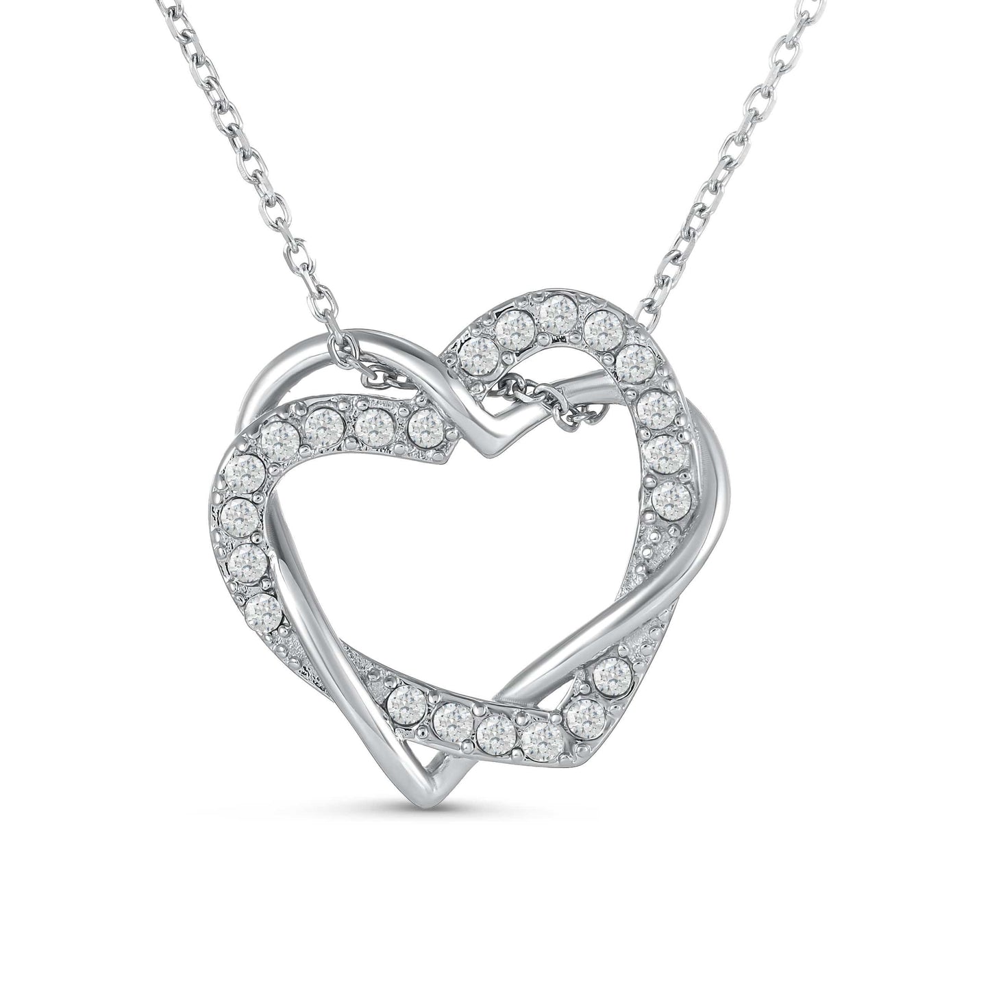 Eleni Crystal Heart Necklace