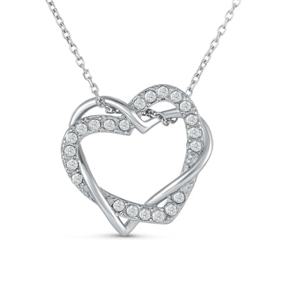 Eleni Crystal Heart Necklace