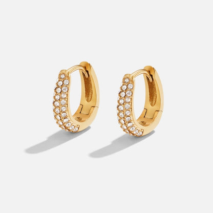 Victoria Crystal Hoop Earrings