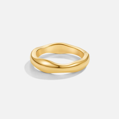 Victoria Wave Gold Ring Set