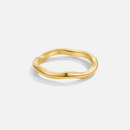 Victoria Wave Gold Ring Set