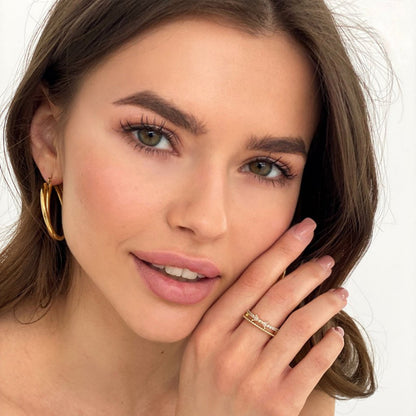 Thalia Gold Hoop Earrings