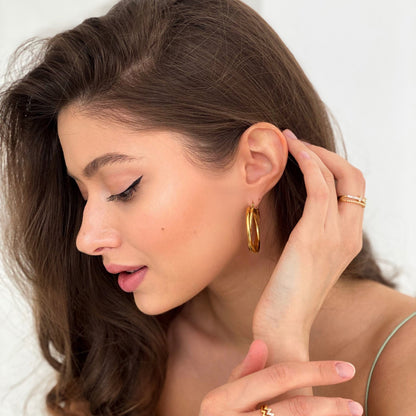 Thalia Gold Hoop Earrings