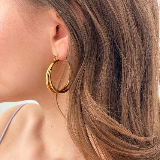 Thalia Gold Hoop Earrings