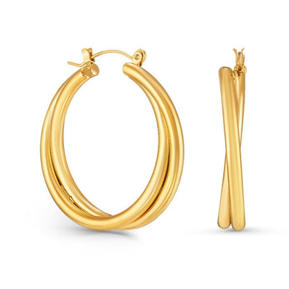 Thalia Gold Hoop Earrings