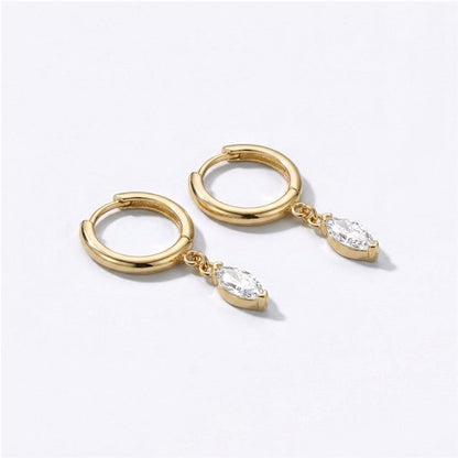 Beatrice Moissanite Hoop Earrings